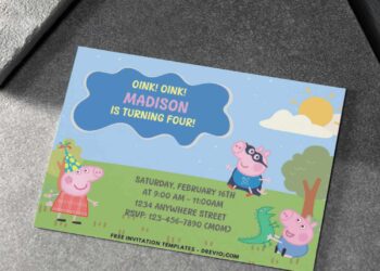 Peppa Pig Sunny Day Birthday Invitations