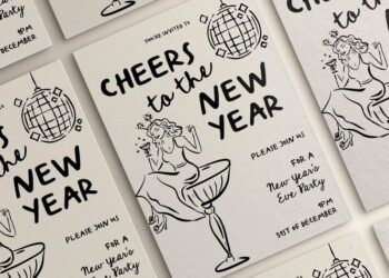 New Year Invitations (Credit: pinterest)