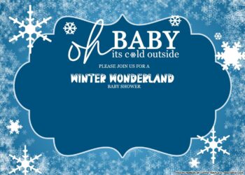 Winter Wonderland Baby Shower Invitations (Credit: bagvania)