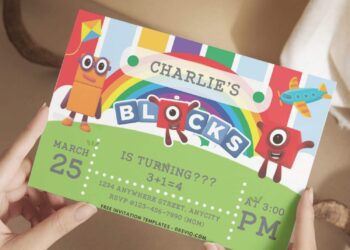 FREE Numberblocks Birthday Invitations