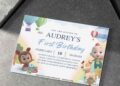 LooLoo Kids Five little duck Birthday Invitations