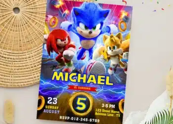 Sonic Birthday Invitations (Credit: etsy)