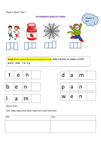 Phase 4 Phonics Resources