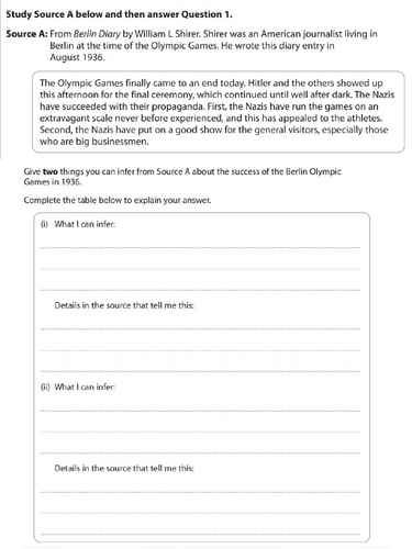 Edexcel GCSE History Exam Questions - Paper 3-Weimar & Nazi Germany ...