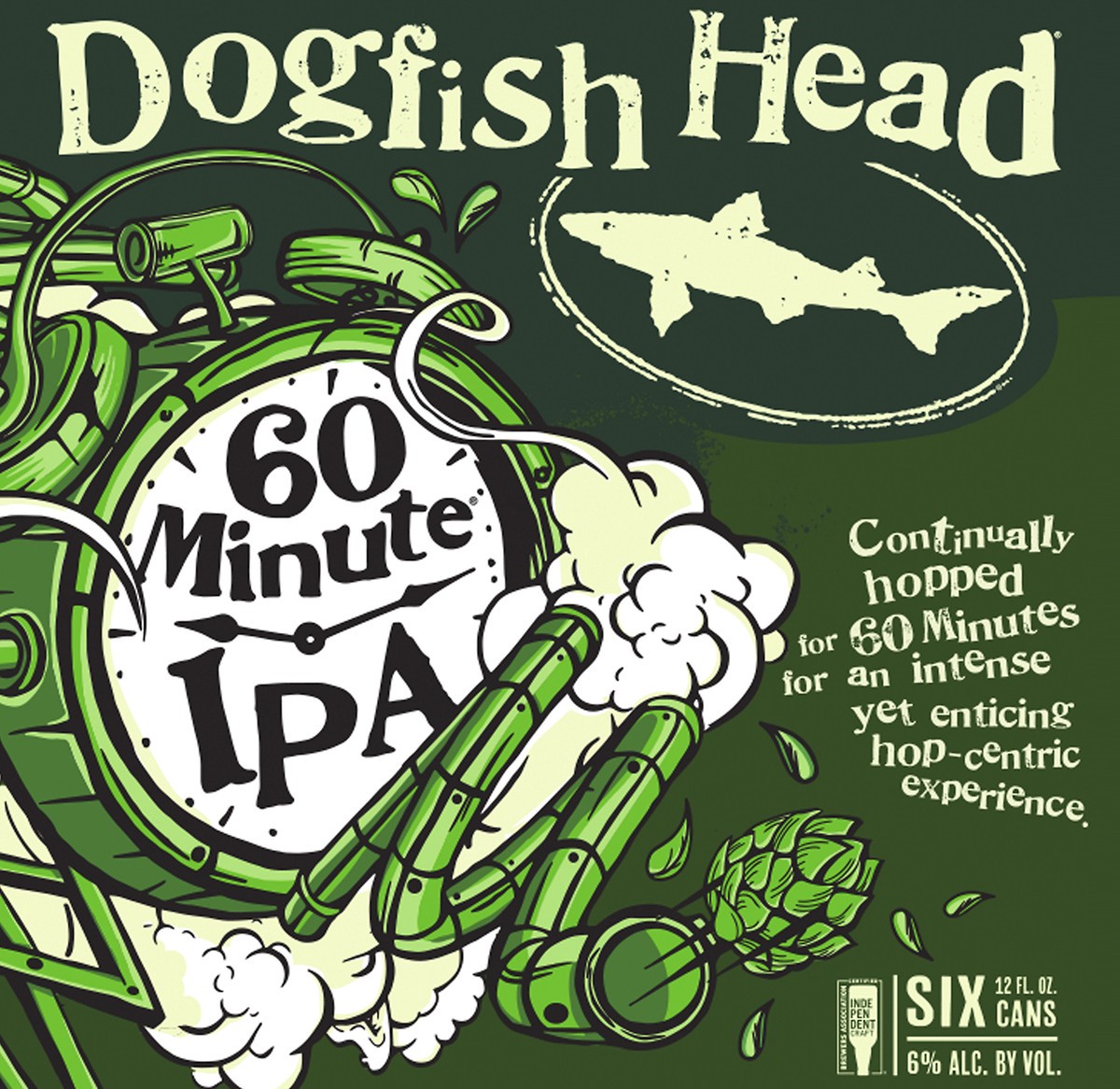 slide 6 of 9, Dogfish Head Beer 60 Minute IPA (12 fl. oz. Can, 6pk.), 1 ct