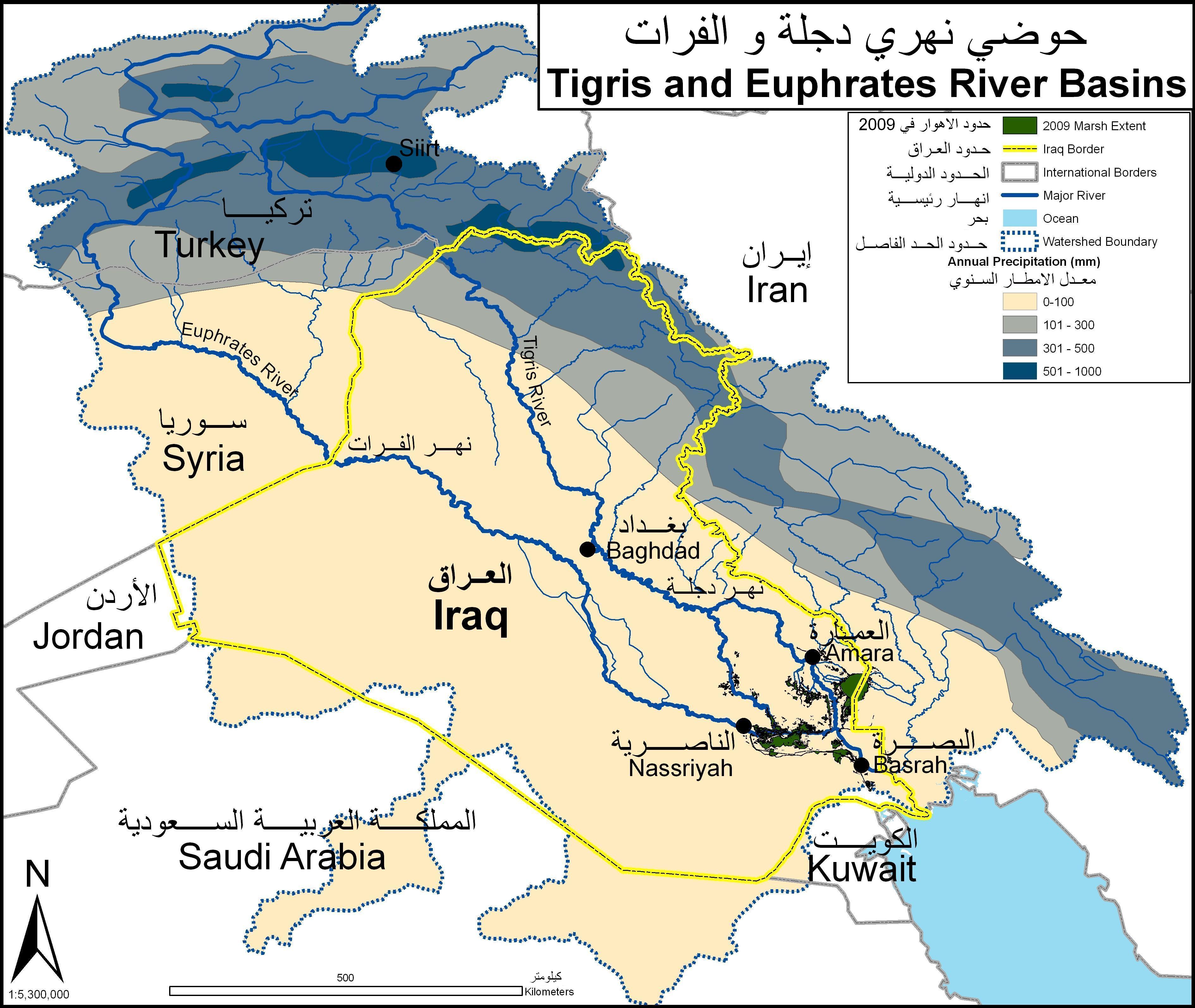 Tigris And Euphrates Rivers Map