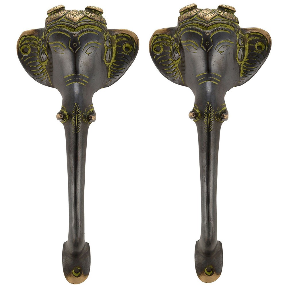 Brass Elephant Door Handle Home Decor L3.5" x W1.5" x H8"