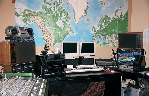 The studio is based around two Apple Mac G4 computers running Logic, plus a selection of outboard including (right) the Digitech Studio Vocalist used extensively on Another Day On Earth, a Lexicon Jam Man loop sampler and an Eventide H3000 Harmonizer.