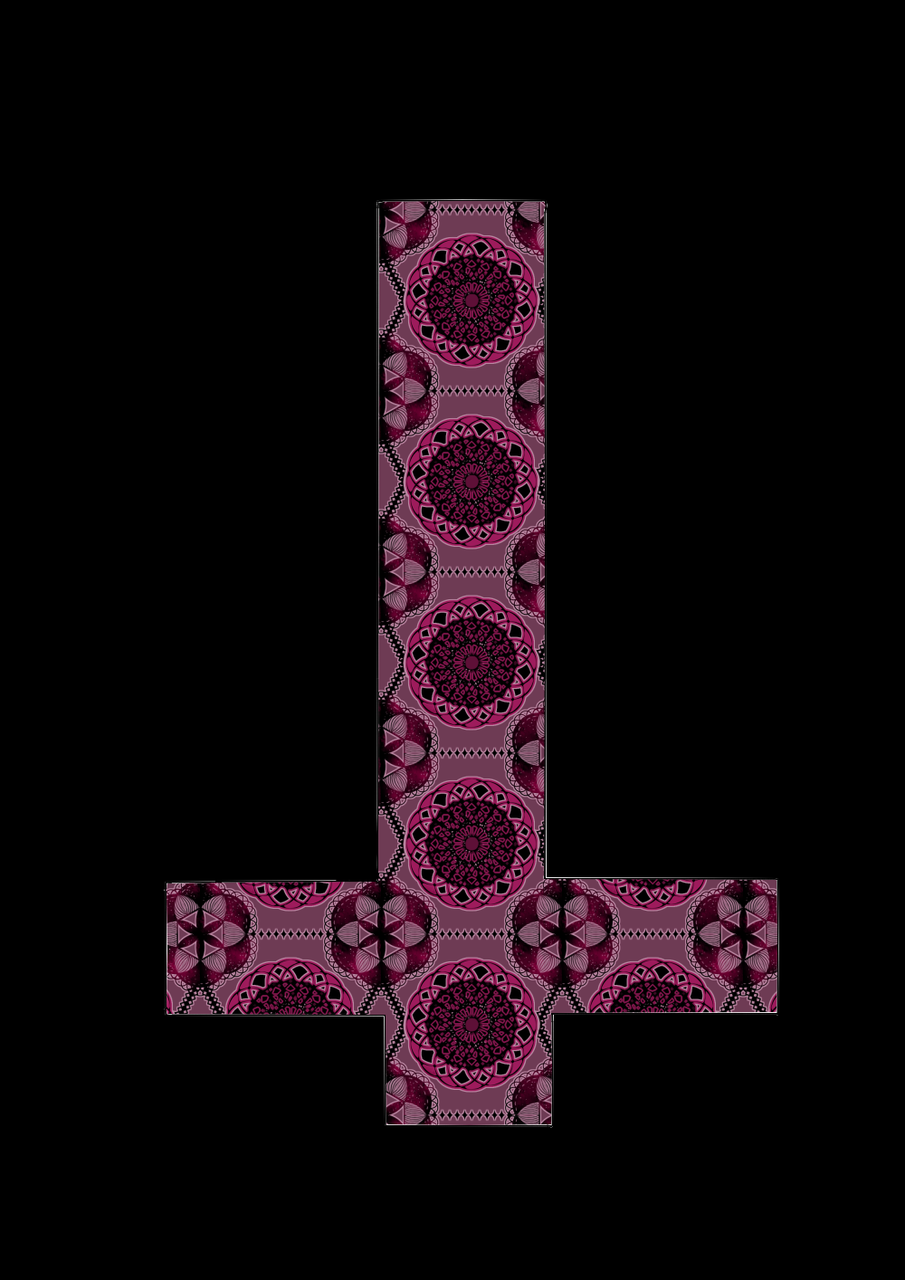 upside-down cross Illust of Bl0ss0m medibangpaint black wallpaper Cross Upside-downCross Reds PhoneWallpapers