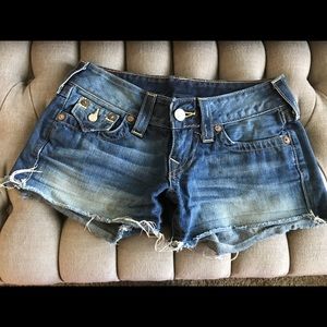 True Religion Keira Denim Cutoff Shorts - image 1