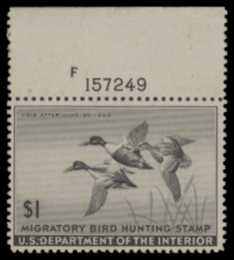 Scan of RW12 1945 Duck Stamp  MNH F-VF