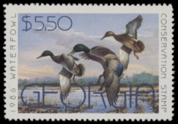 Scan of 1986 Georgia Duck Stamp