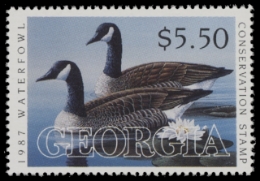 Scan of 1987 Georgia Duck Stamp