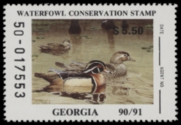 Scan of 1990 Georgia Duck Stamp