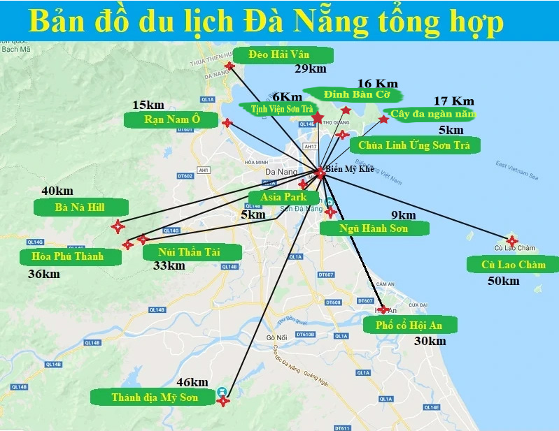 Tổng Hợp Bản Đồ Du Lịch Đà Nẵng Cụ Thể Nhất - Mới Nhất 2023