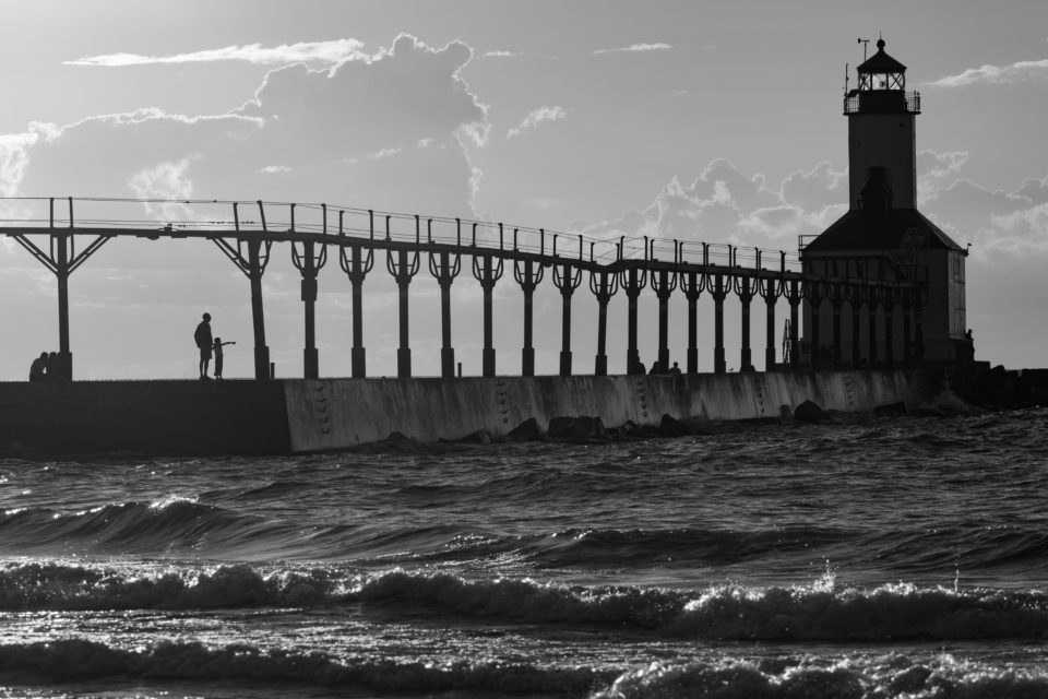 Father And Daughter At Lighthouse