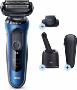 Braun Series 6 60-B7200cc Scheerapparaat met scheerblad Trimmer Blauw