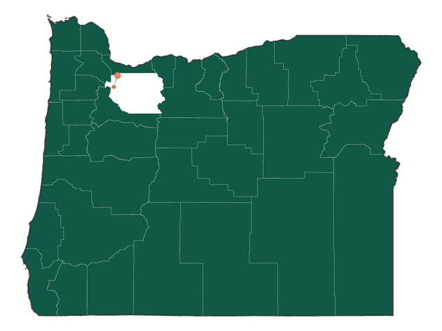 Map of Canby, Oregon