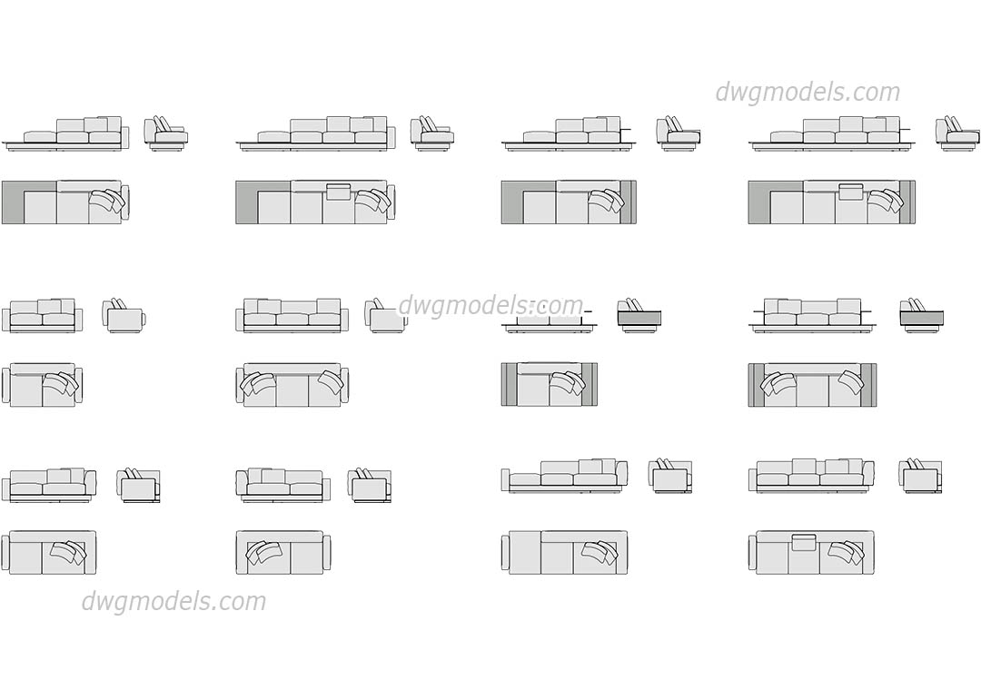 Sofa Set Elevation Cad Blocks Dwg File Cadbull Images - vrogue.co