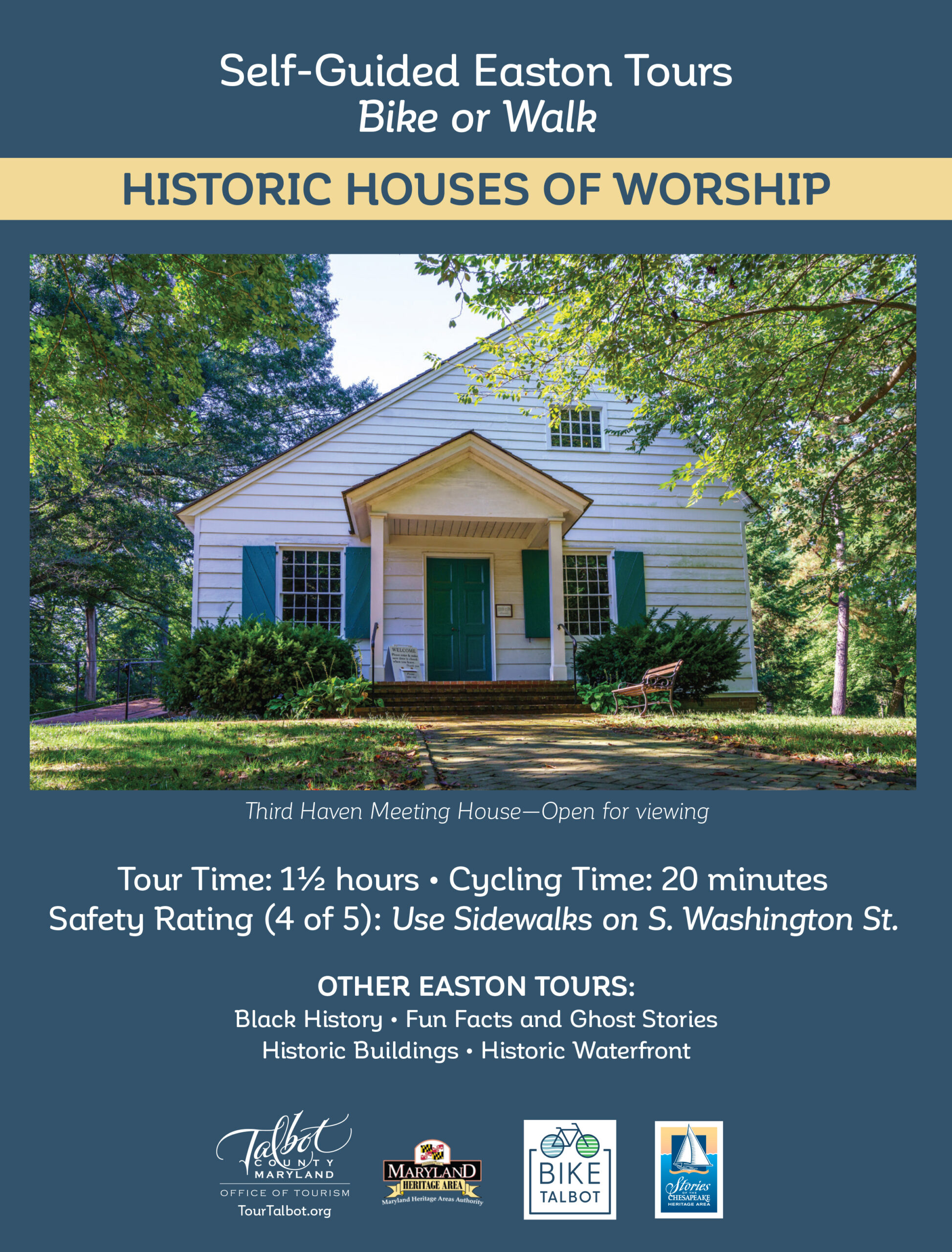 Easton, Maryland Self-Guided Houses of Worship Tour brochure cover.