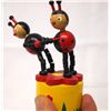 Image 3 : Painted Wood Push Button Toy Dancing Ladybugs