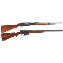 Two Remington Long Guns -A) Remington Model 141 Slide Action Carbine