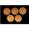 Image 2 : COIN: (5) US Five Dollar Gold Coins