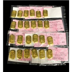 BULLION: (24) PAMP Suisse 100 gram gold bars; .9999 fine gold; Serial Numbers: 100221 - 100223, 1002