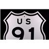 Image 5 : U.S. Route 91 Wooden Highway Sign from Montana