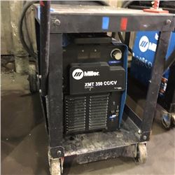 MILLER XMT 350 WELDER WITH ROLLING CART