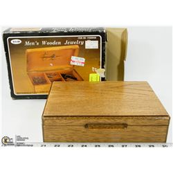 MENS WOODEN JEWELRY BOX