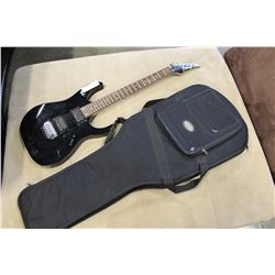 IBANEZ RG SERIES BLACK ELECTRIC GUITAR IN SOFT CASE