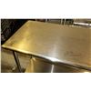 Image 3 : Stainless Steel Rolling Prep Table w/ Undershelf 48" x 24" 38" H