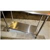 Image 4 : Stainless Steel Rolling Prep Table w/ Undershelf 48" x 24" 38" H