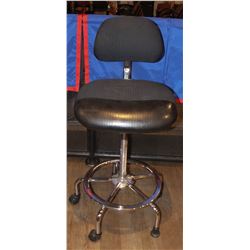 ADJUSTABLE CASHIER CHAIR WITH CHROME BASE