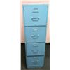 Image 1 : Vertical 4 Drawer Blue File Cabinet