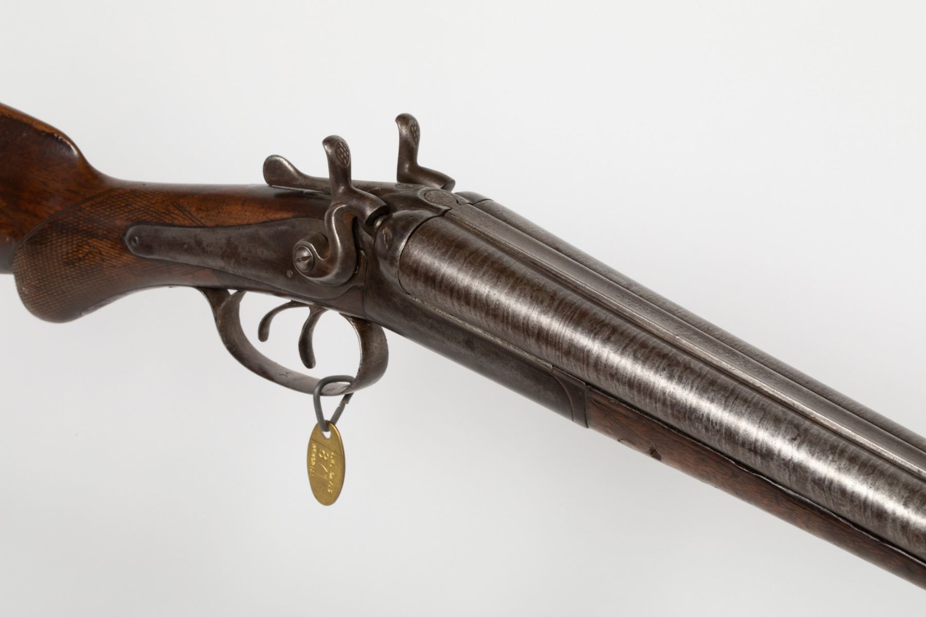 William Moore Double-Barrel Hammer Shotgun Shotgun, Double-Barrel 1882 ...