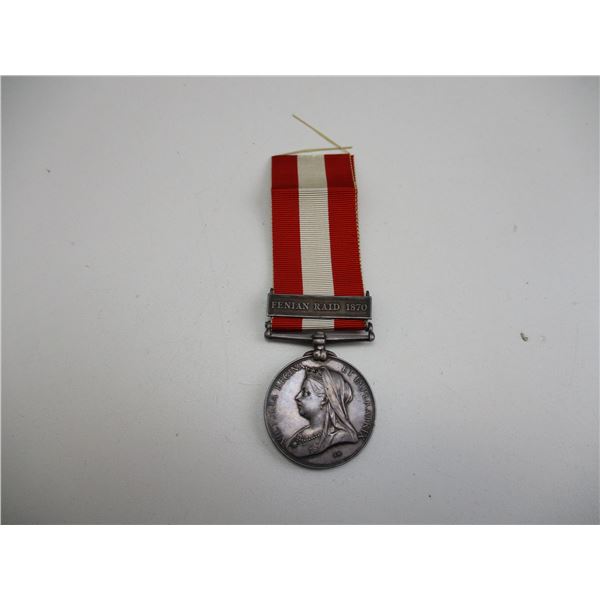 CANADIAN NAMED FENIAN RAID 1870 MEDAL