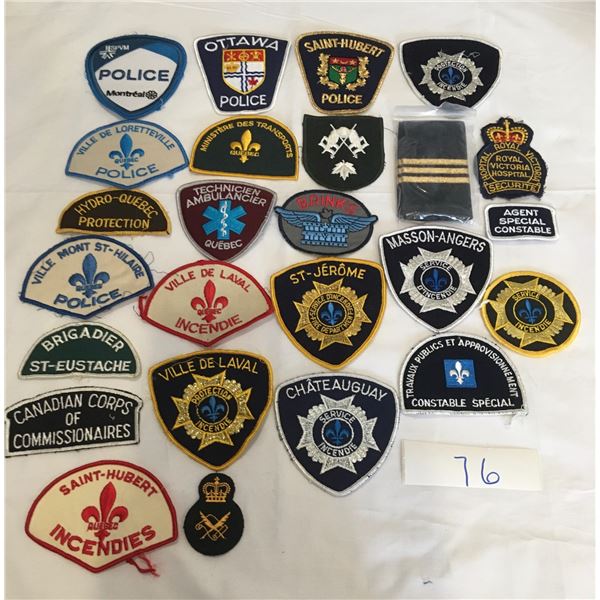 25 assorted military and LEO patches