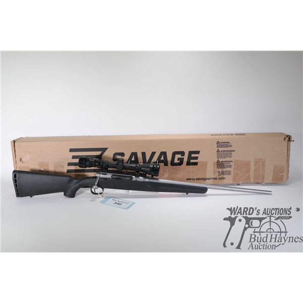 Non-Restricted rifle Savage model Axis, .223 Rem. bolt action, w/ bbl length 22  [Satin stainless ba