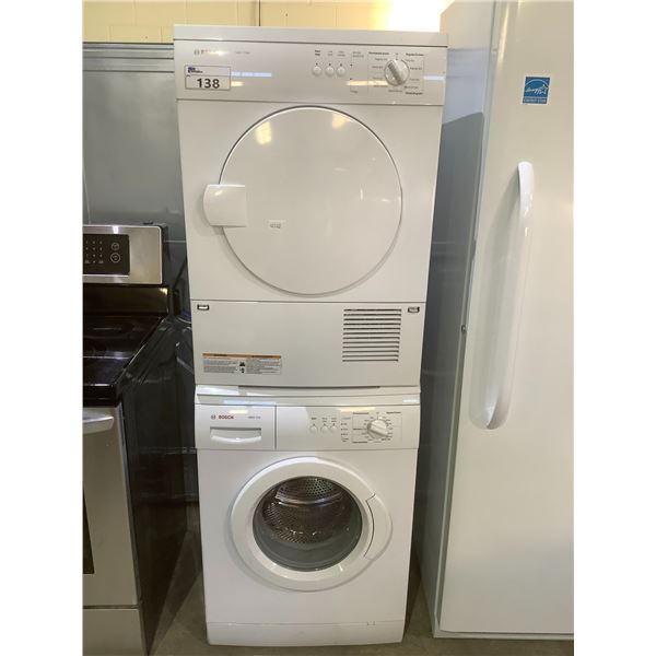 BOSCH AXXIS ONE STACKING FRONT LOAD WASHER & DRYER SET