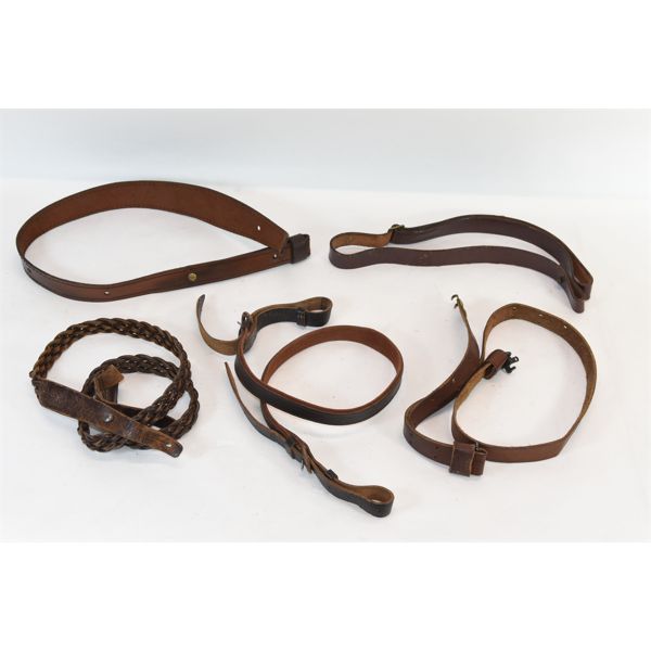 5 Leather Shotgun & Rifle Slings - Landsborough Auctions