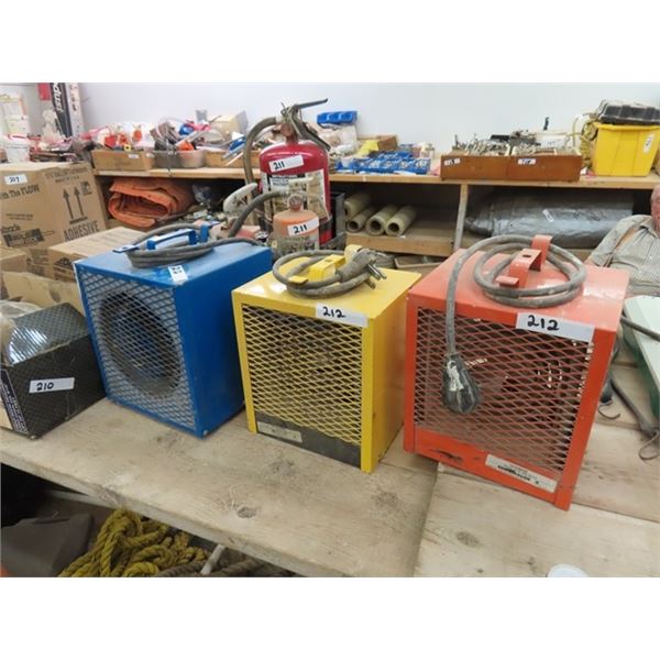 (3) 4800 Watt Construction Heaters 