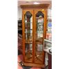 Image 1 : OAK WOOD LARGE CORNER CURIO CABINET