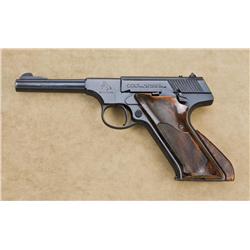 Colt Woodsman Model semi-auto pistol, .22 LR cal., 4-1/2” barrel, blue finish, checkered plastic mot