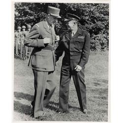 WWII Eisenhower & De Gaulle Photo