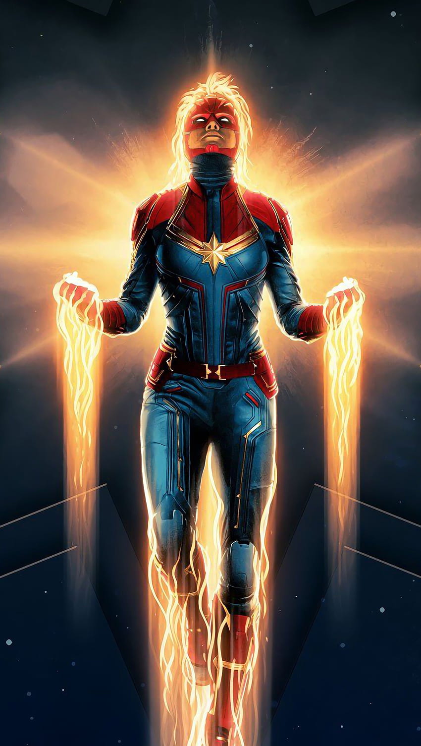 Captain Marvel Ultra , Vertical Marvel HD phone wallpaper