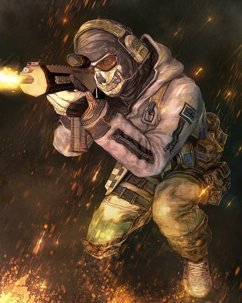 Simon 'Ghost' Riley by TheGrzebolable. Call of duty ghosts, Black HD ...