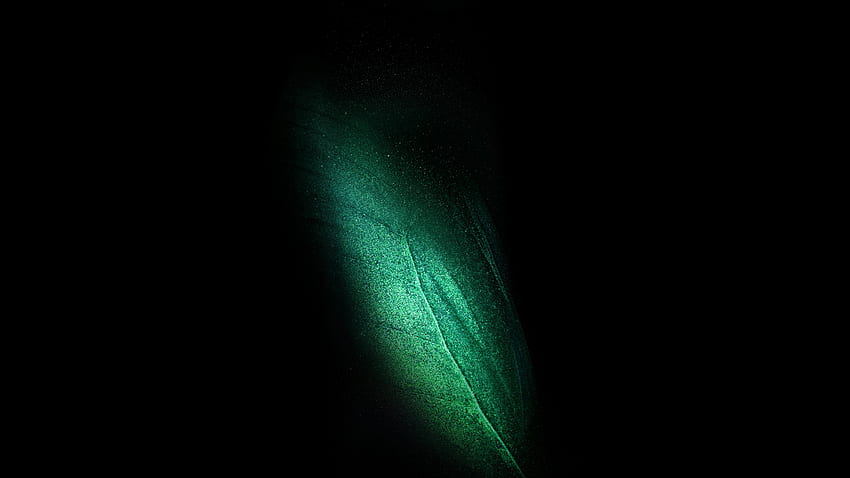 samsung galaxy fold, minimal, leaf, green, 16:9, , , background, 20901, Dark Green Minimalist HD wallpaper