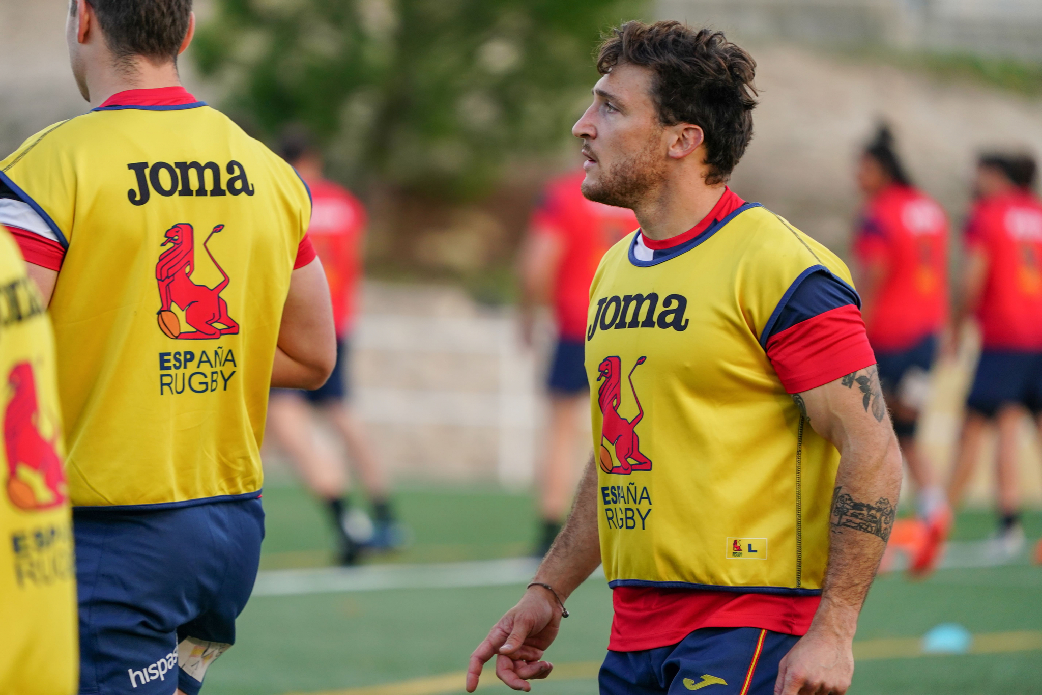 Gauthier Minguillon, durante el entrenamiento de la selecci�n espa�ola.